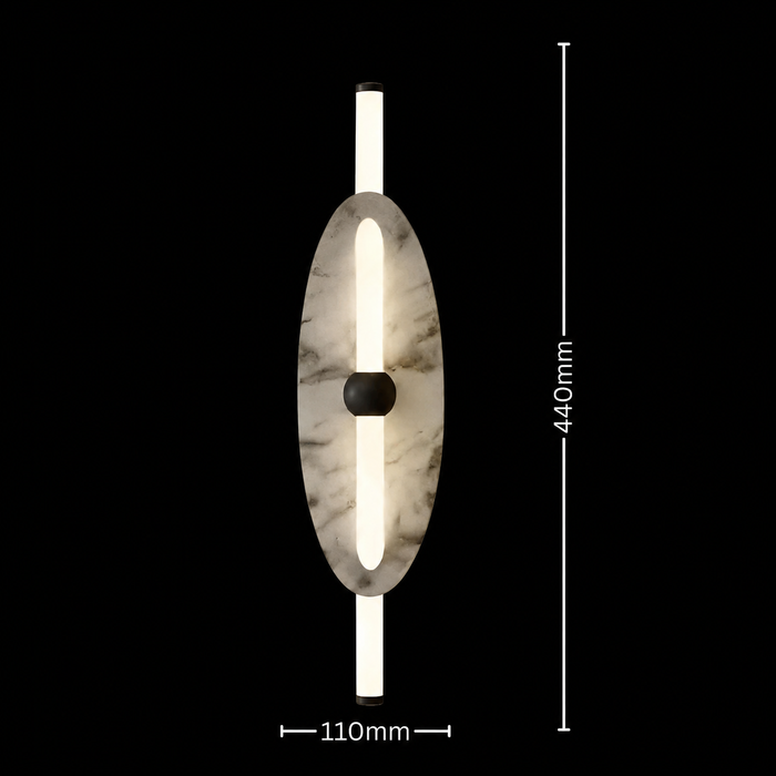 Transitional White Marble Modern Wall Sconce