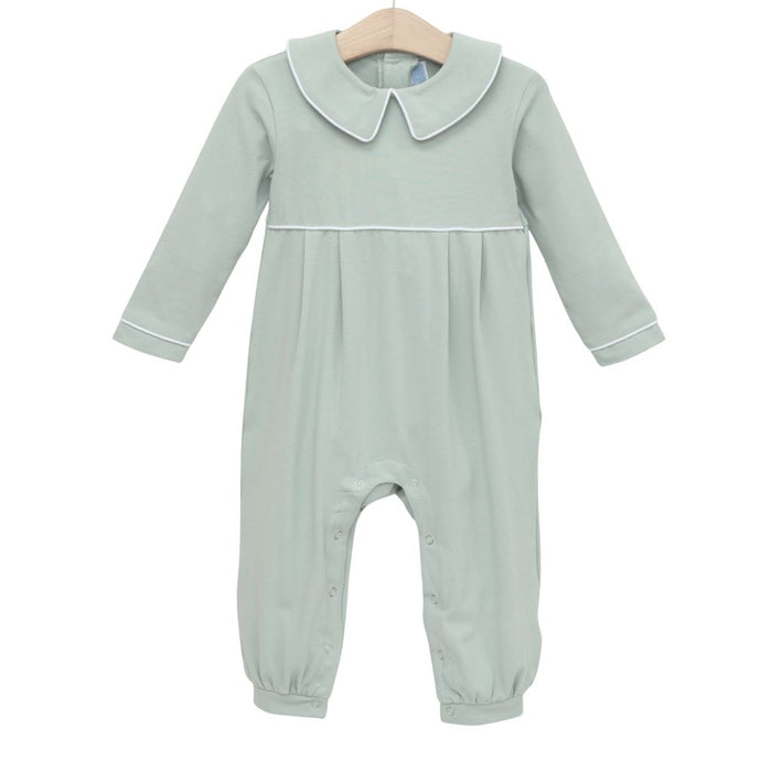 Trotter Street Joseph L/S Romper-Sage Green