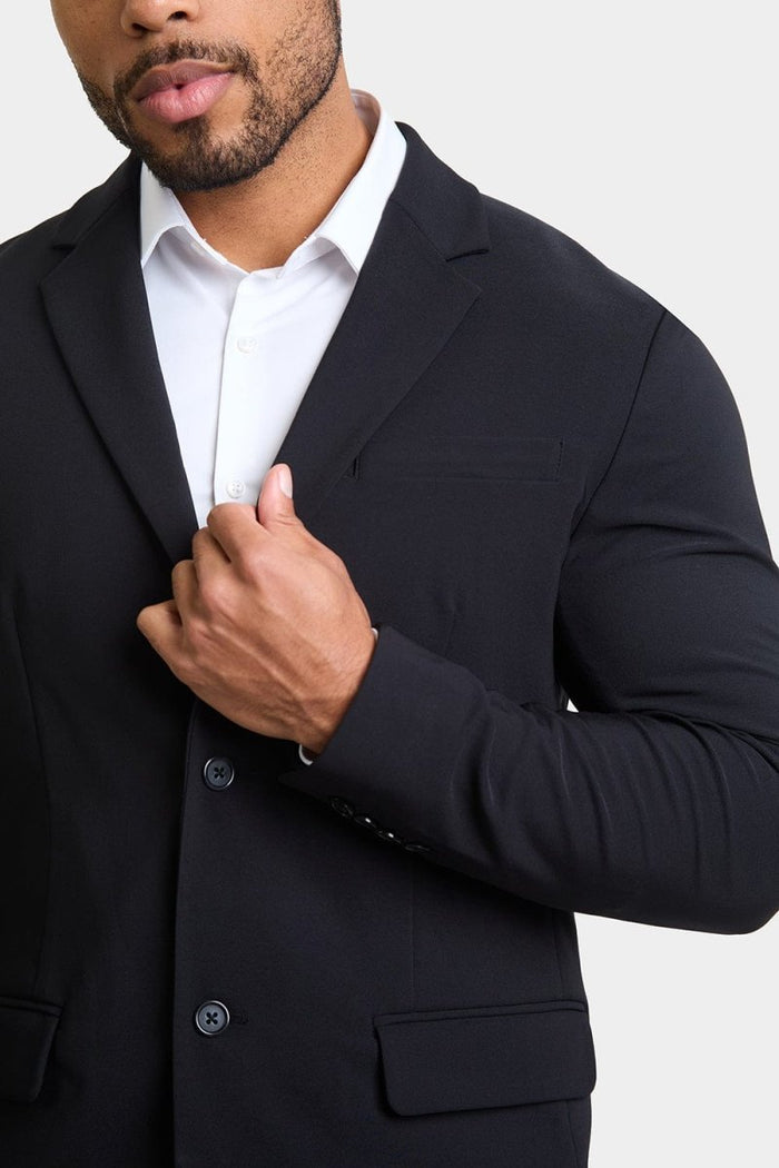 True Athletic Fit Tech Suit Jacket in Black - TAILORED ATHLETE - USA