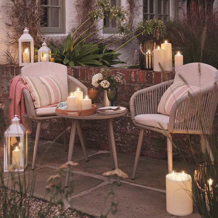 TruGlow® Solar 3 Wick LED Candle 20cm