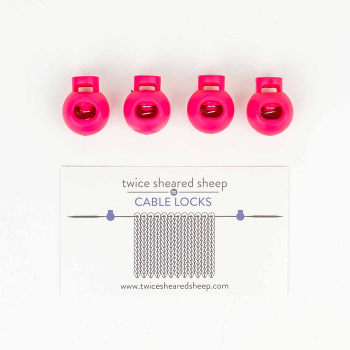 Twice Sheared Sheep Cable Locks - Circular Needle Cord Stops