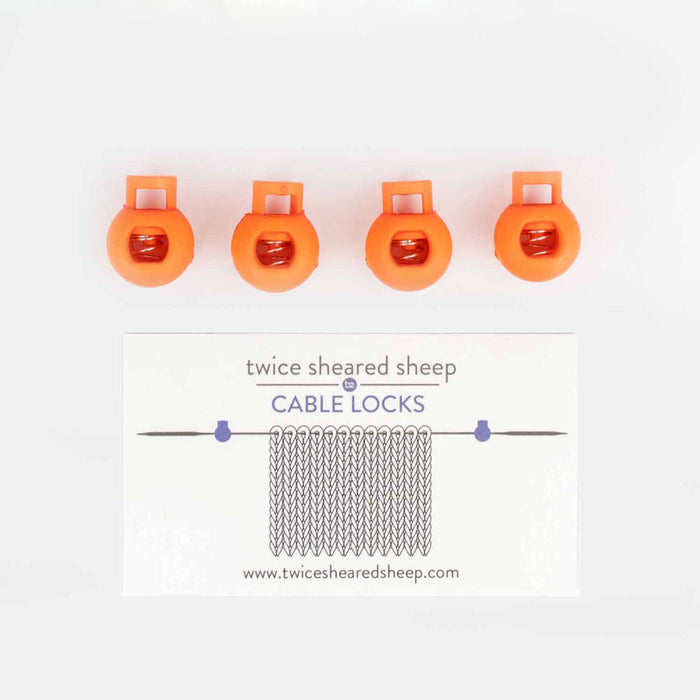 Twice Sheared Sheep Cable Locks - Circular Needle Cord Stops