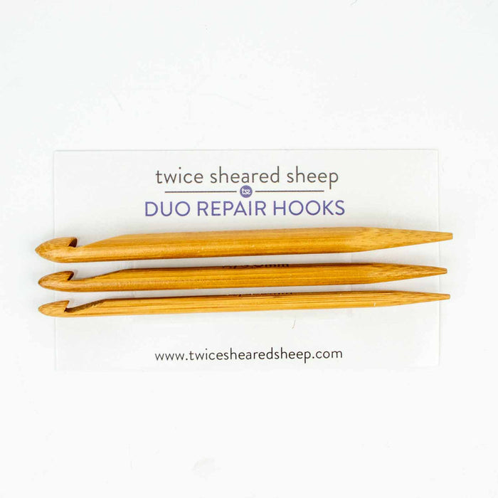 Twice Sheared Sheep Duo Wooden Repair Hooks - Set of 3
