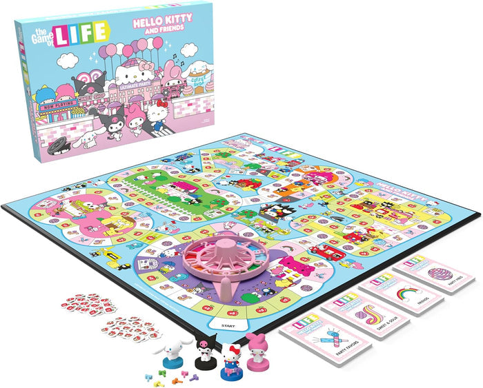 USAopoly - The Game of Life Hello Kitty and Friends | Classic Board Game