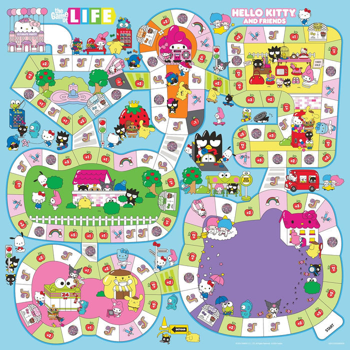 USAopoly - The Game of Life Hello Kitty and Friends | Classic Board Game