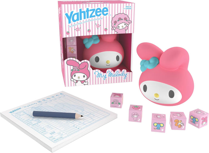 USAopoly: Yahtzee: My Melody Dice Game, Collectible Hello Kitty & Friends Dice Cup