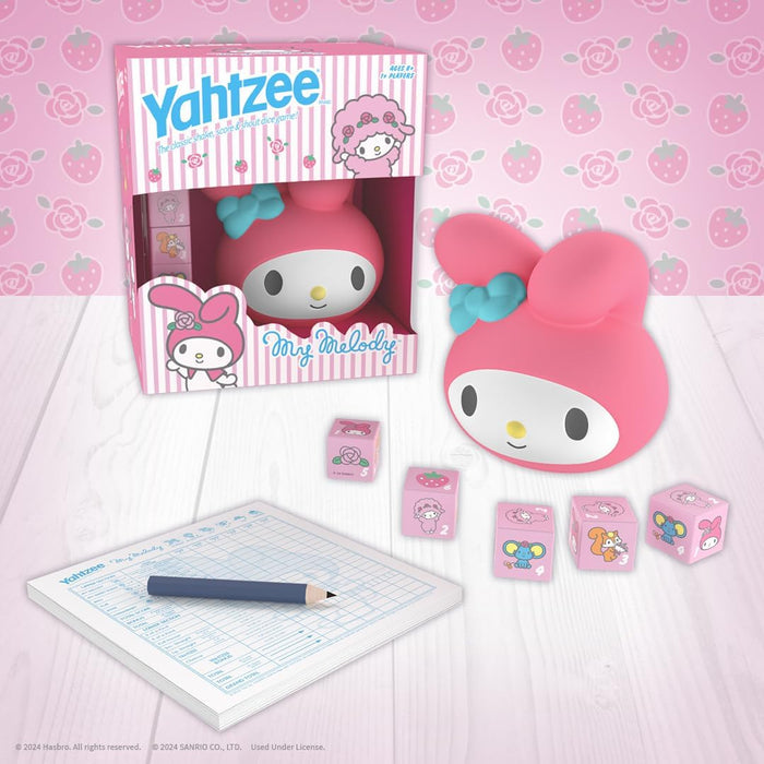 USAopoly: Yahtzee: My Melody Dice Game, Collectible Hello Kitty & Friends Dice Cup
