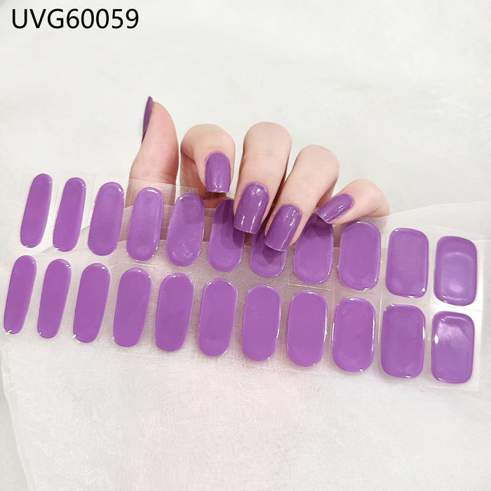 UV gel nail sticker semi-cured UVG60059