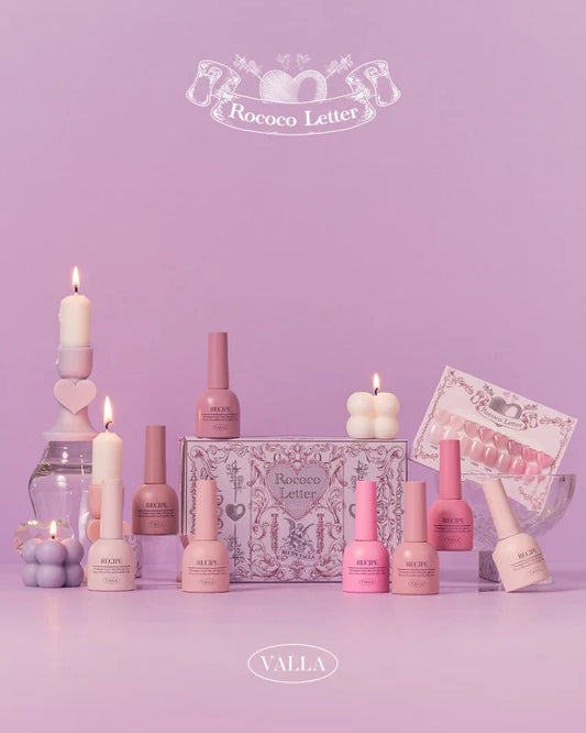 VALLA Rococo Letter Gel Collection – Romantic Pastel Shades (HEMA-Free)
