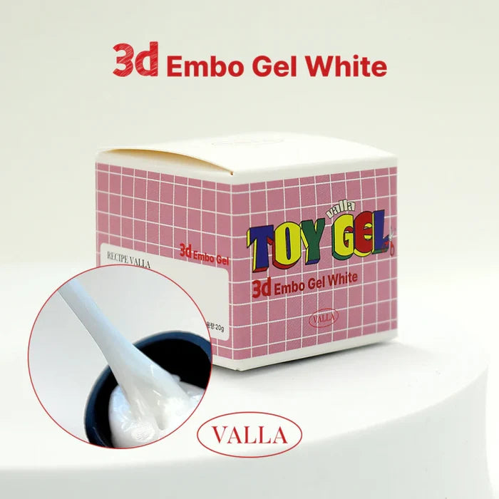VALLA Toy Gel 3D White – Soft Milky Embossing Gel