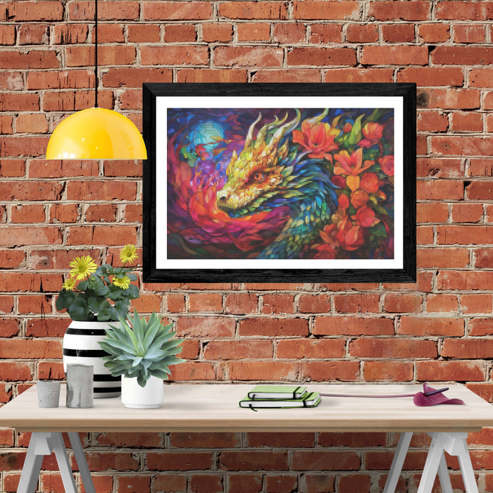 Vibrant Flowers Dragon's Mirage