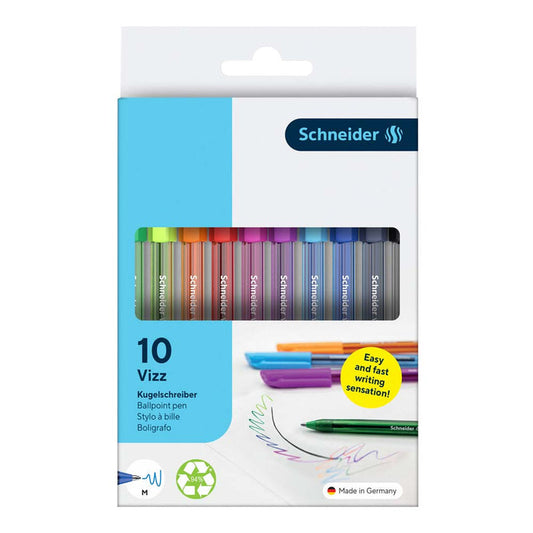 Vizz Ballpoint Pen XB, Wallet 10 pieces - Assorted