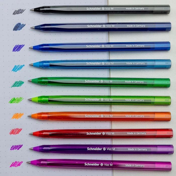 Vizz Ballpoint Pen XB, Wallet 10 pieces - Assorted