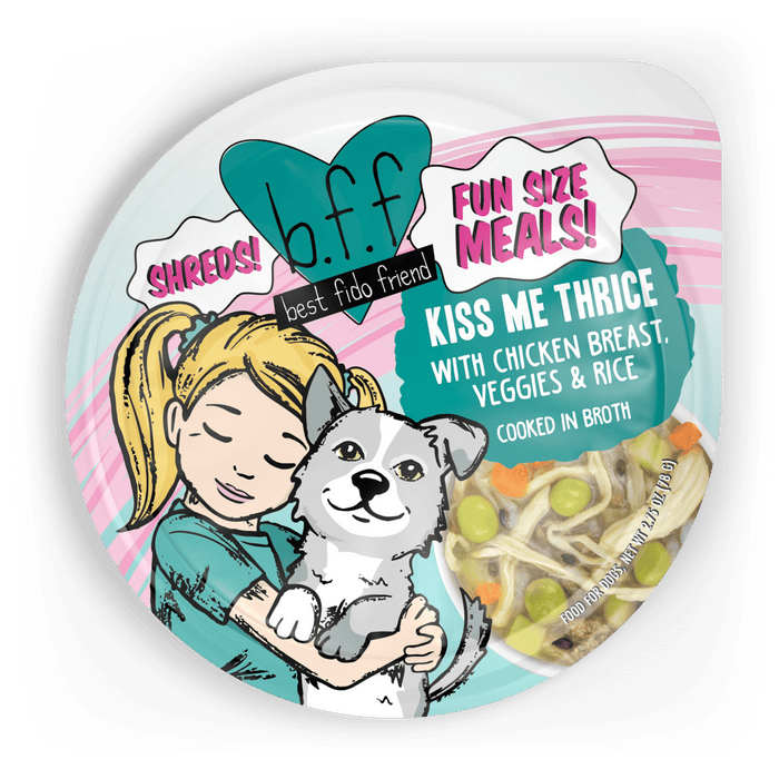 Weruva Bff Fun Size Meals Kiss Me Thrice 2.75-oz. Cups Case of 12