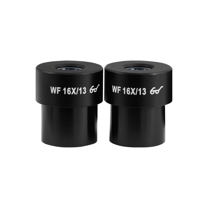 WF 16X Widefield Microscope Eyepieces, High Eyepoint, 30mm, FOV 13mm (Pair), SKU BM03022511, three quarter front view