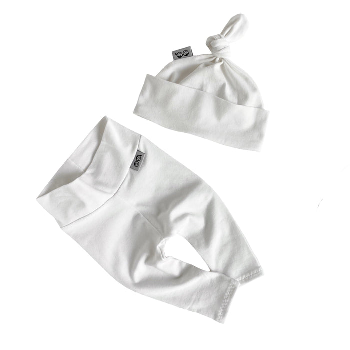 White Leggings and/or Beanie Knot Hat