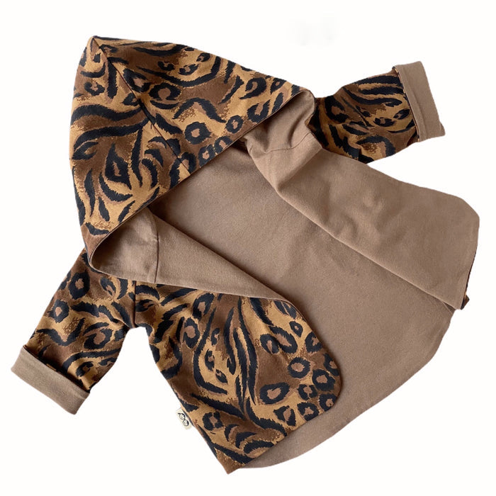 Wild Zebra & Mocha Hooded Jacket