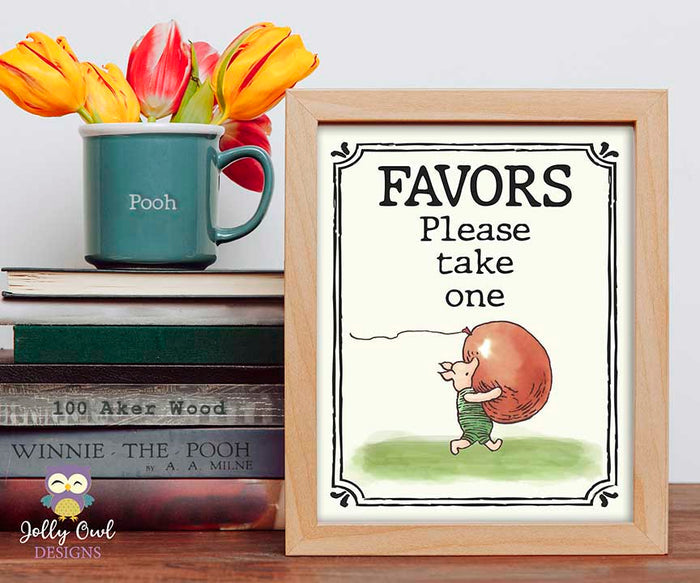 Winnie The Pooh Party Signs - Party Favors Sign