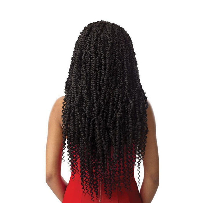 OUTRE Passion Twist Lace Front Wig long black twists back view showing textured protective style