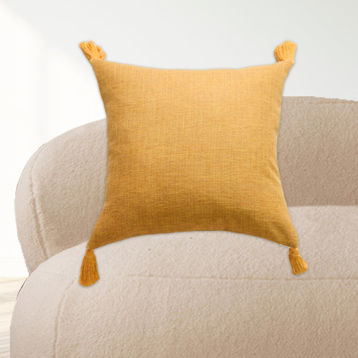 Yellow Linen Cushion Cover