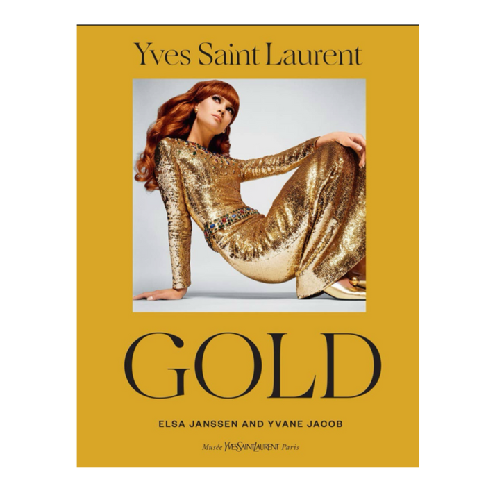Yves Saint Laurent book, coffee table book, fashion coffee table book, gold fashion book, Yves Saint Laurent jewelry, couture history, fashion design book